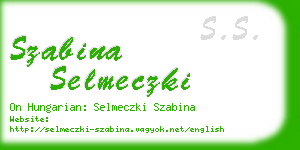 szabina selmeczki business card